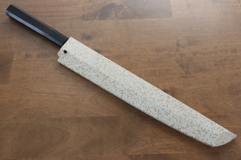 Sakai Takayuki Genbu Acero Azul No.2 Honyaki Terminado de Espejo Sakimaru Yanagiba  300mm Mango de Madera de ebano Con funda - Japanny-SP