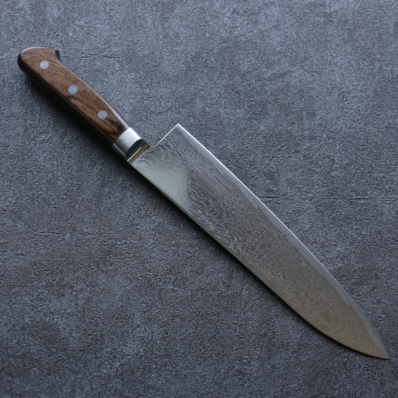 Seisuke Nami AUS10 Damasco con Terminado de Espejo Gyuto  210mm Mango de Madera de Pakka Cafe - Japanny-SP