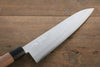 Shigeki Tanaka Acero de Plata No.3 Nashiji Gyuto 210mm Mango de Nogal - Japanny-SP