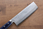 Kunihira Sairyu VG10 Damasco Nakiri  165mm Mango de Madera de pakka azul - Japanny-SP