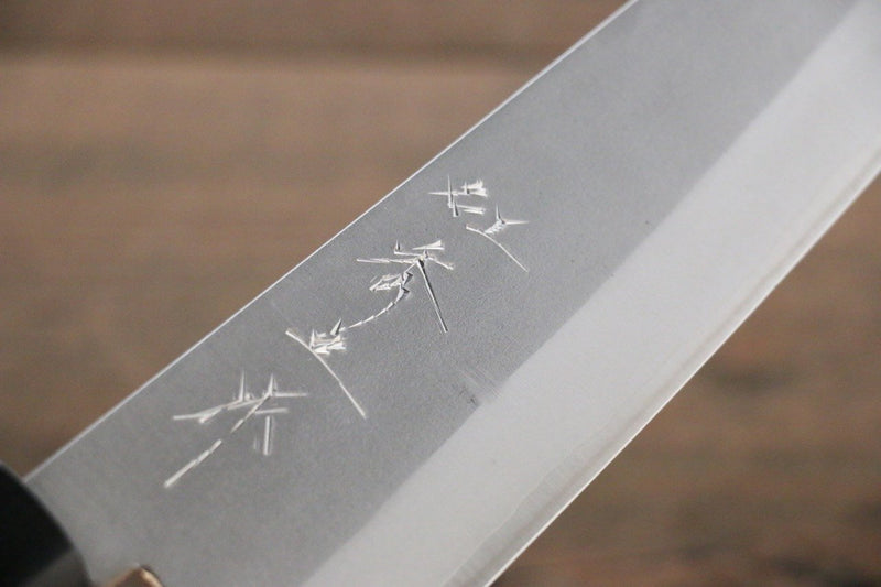 Shigeki Tanaka Acero de Plata No.3 Nashiji Gyuto 210mm Mango de Nogal - Japanny-SP