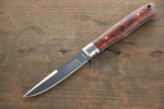 Moki Trout & Bird Fixed Blade Knife w/ Chinese Quince (dark) - Japanny-SP