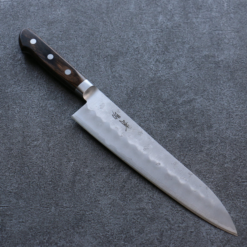 Seisuke Acero de Plata No.3 Nashiji Gyuto  210mm Mango de Madera de Pakka Cafe - Japanny-SP