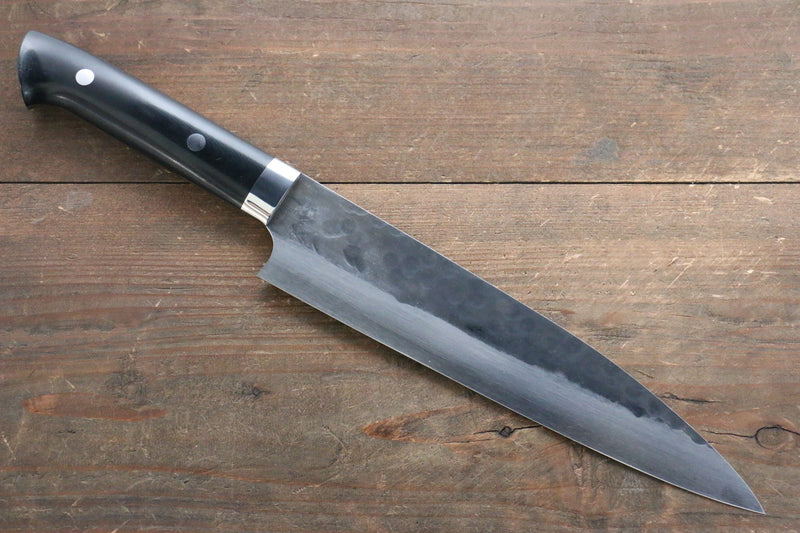 Shungo Ogata Super Azul Martillado Terminado Negro Gyuto  210mm Mango de Micarta Negra - Japanny-SP