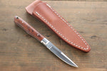 Moki Trout & Bird Fixed Blade Knife w/ Chinese Quince (dark) - Japanny-SP