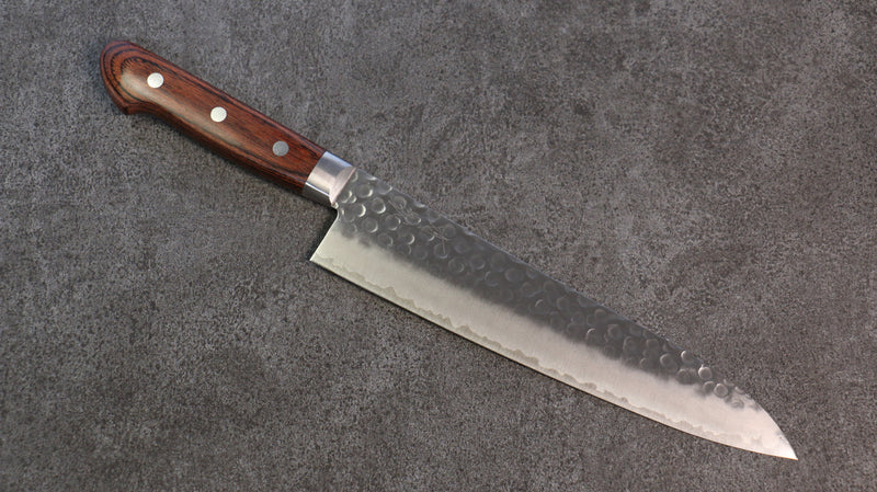 Seisuke Acero Sueco Martillado Gyuto  210mm Mango de Caoba - Japanny-SP