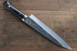 Shungo Ogata Super Azul Martillado Terminado Negro Gyuto  240mm Mango de Micarta Negra - Japanny-SP