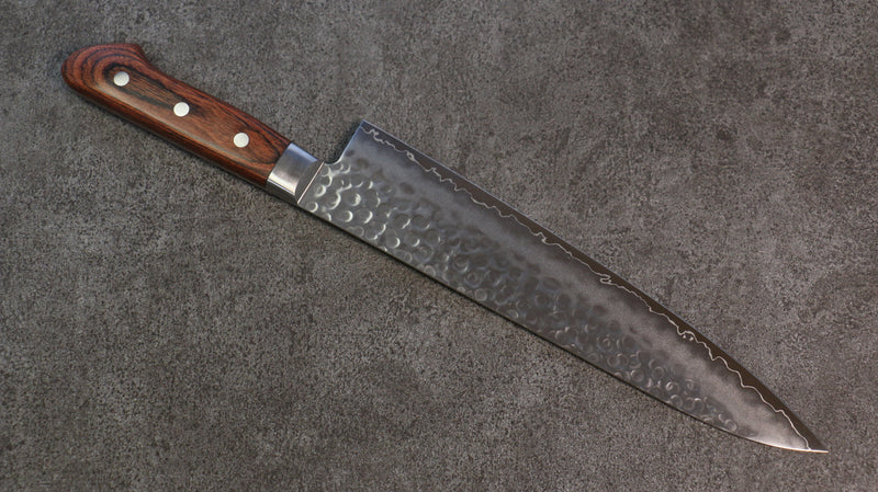 Seisuke Acero Sueco Martillado Gyuto  240mm Mango de Caoba - Japanny-SP