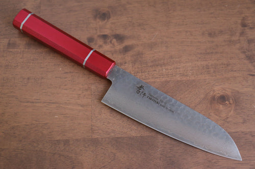 Sakai Takayuki VG10 Damasco de 33 Capas Santoku  170mm Mango de Laquerado de arce vivo (Kouseki) - Japanny-SP