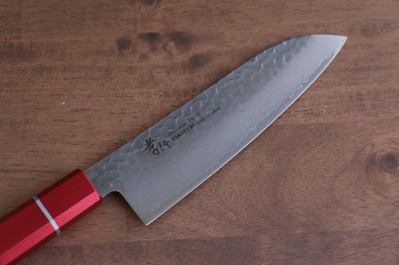 Sakai Takayuki VG10 Damasco de 33 Capas Santoku  170mm Mango de Laquerado de arce vivo (Kouseki) - Japanny-SP