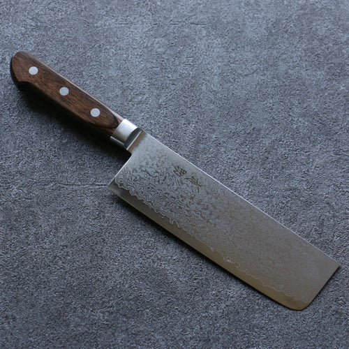 Seisuke VG10 de 33 Capas Damasco Nakiri  165mm Mango de Madera de Pakka Cafe - Japanny-SP