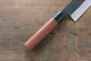 Shungo Ogata Acero Blanco No.2 Kurouchi Damasco Santoku  165mm Mango de Jarrah - Japanny-SP