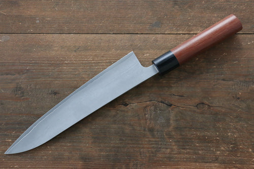 Shungo Ogata Acero de Plata No.3 Damasco Terminado Negro Gyuto  210mm Mango de Jarrah - Japanny-SP