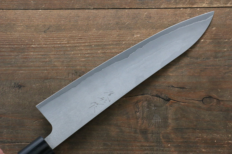 Shungo Ogata Acero de Plata No.3 Damasco Terminado Negro Gyuto  210mm Mango de Jarrah - Japanny-SP