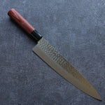 Kanetsune DSR-1K6 Martillado Gyuto  240mm Mango de Madera de pakka roja - Japanny-SP