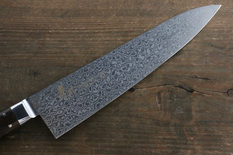 Sakai Takayuki Coreless Damasco Gyuto 210mm Mango de Ironwood del desierto(modelo sugihara) - Japanny-SP