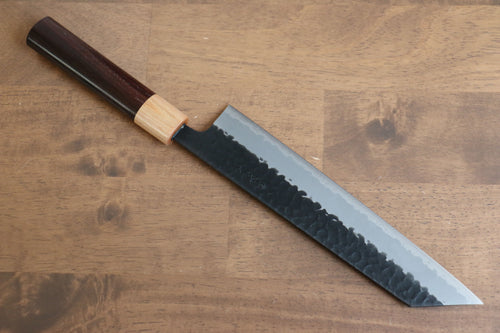 Seisuke Shitan Super Azul Martillado Kurouchi Kiritsuke  210mm Mango de Shitan - Japanny-SP