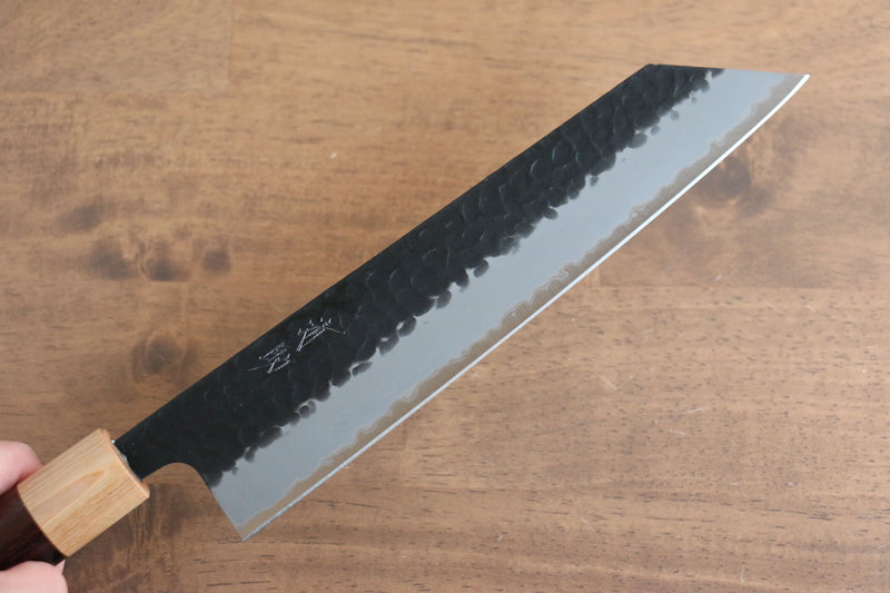 Seisuke Shitan Super Azul Martillado Kurouchi Kiritsuke  210mm Mango de Shitan - Japanny-SP