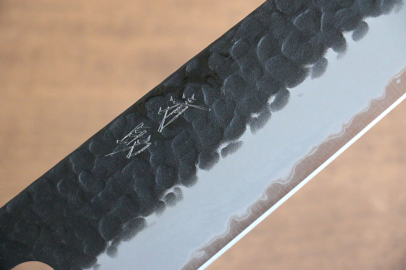 Seisuke Shitan Super Azul Martillado Kurouchi Kiritsuke  210mm Mango de Shitan - Japanny-SP