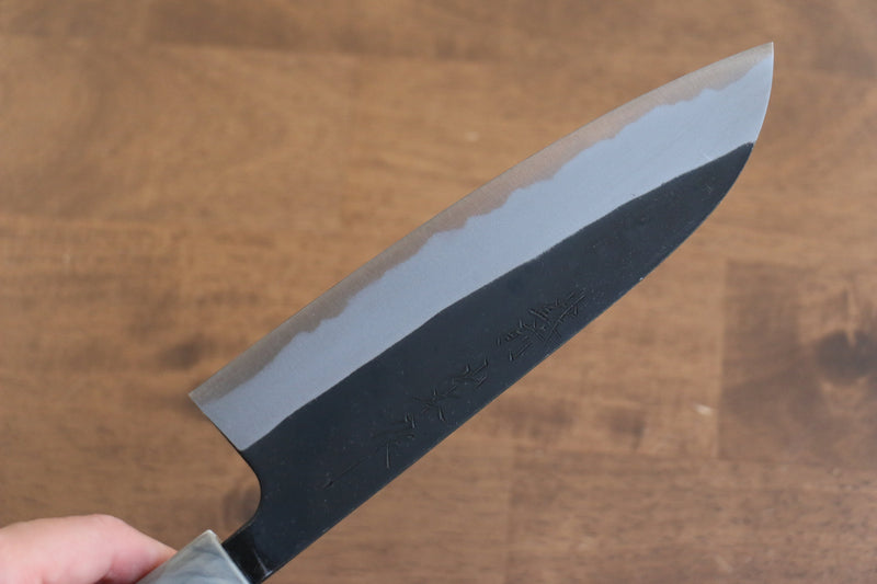 Nao Yamamoto Acero Blanco No.2 Kurouchi Santoku  170mm Mango de Cerezos Floreciendo - Japanny-SP