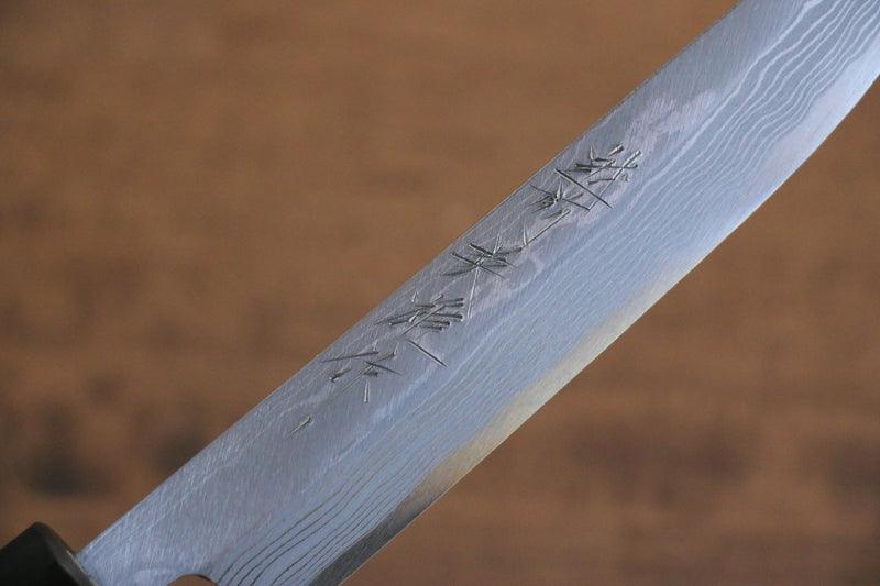 Hideo Kitaoka Acero Blanco No.2 Damasco Matsuba  120mm Mango de Shitan - Japanny-SP