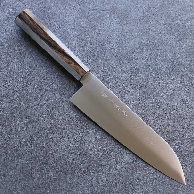 Kanetsune Ichizu VG10 Santoku  180mm Mango de Madera de Pakka Cafe - Japanny-SP