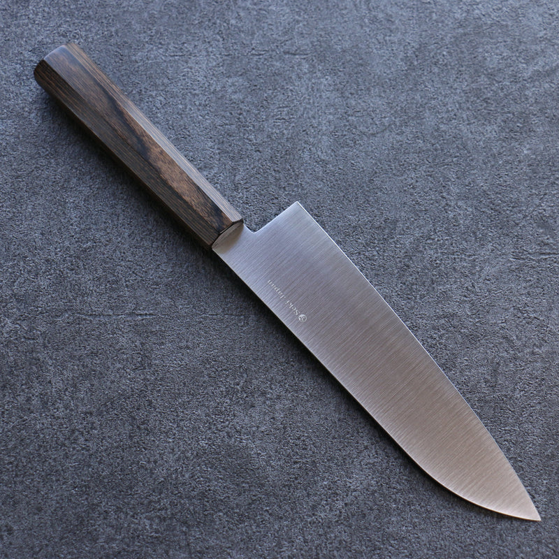 Kanetsune Ichizu VG10 Santoku  180mm Mango de Madera de Pakka Cafe - Japanny-SP