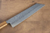 Seisuke Tsukikage AUS10 Terminado Migaki Damasco Martilleado Kiritsuke  210mm Mango de Roble - Japanny-SP