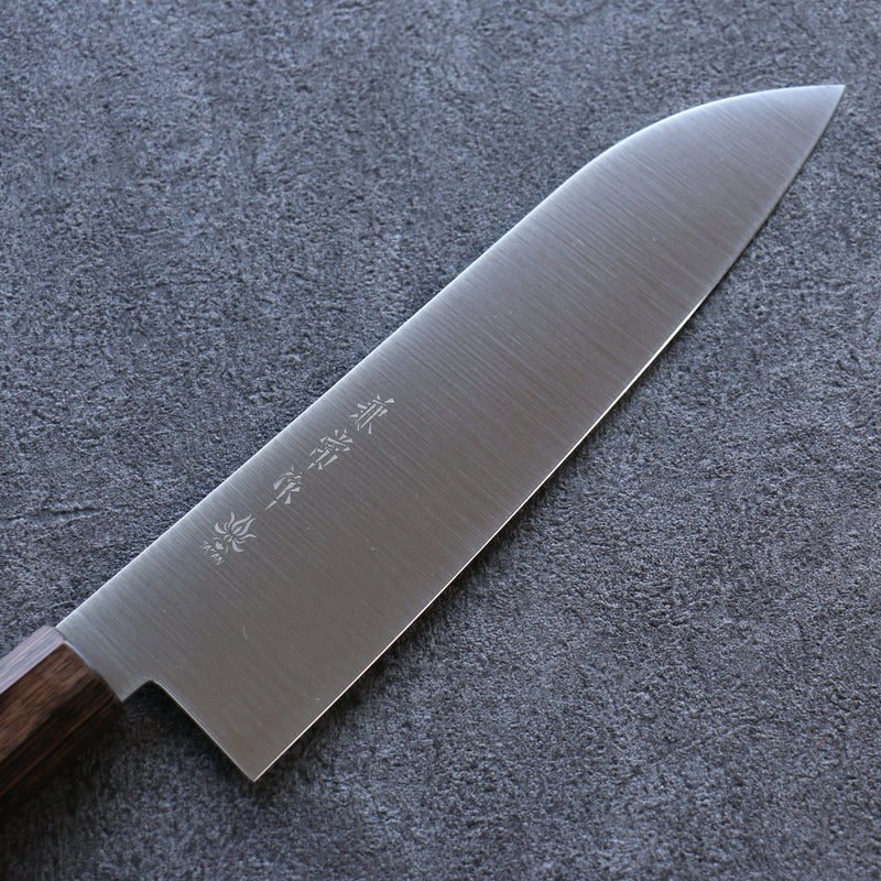 Kanetsune Ichizu VG10 Santoku  180mm Mango de Madera de Pakka Cafe - Japanny-SP