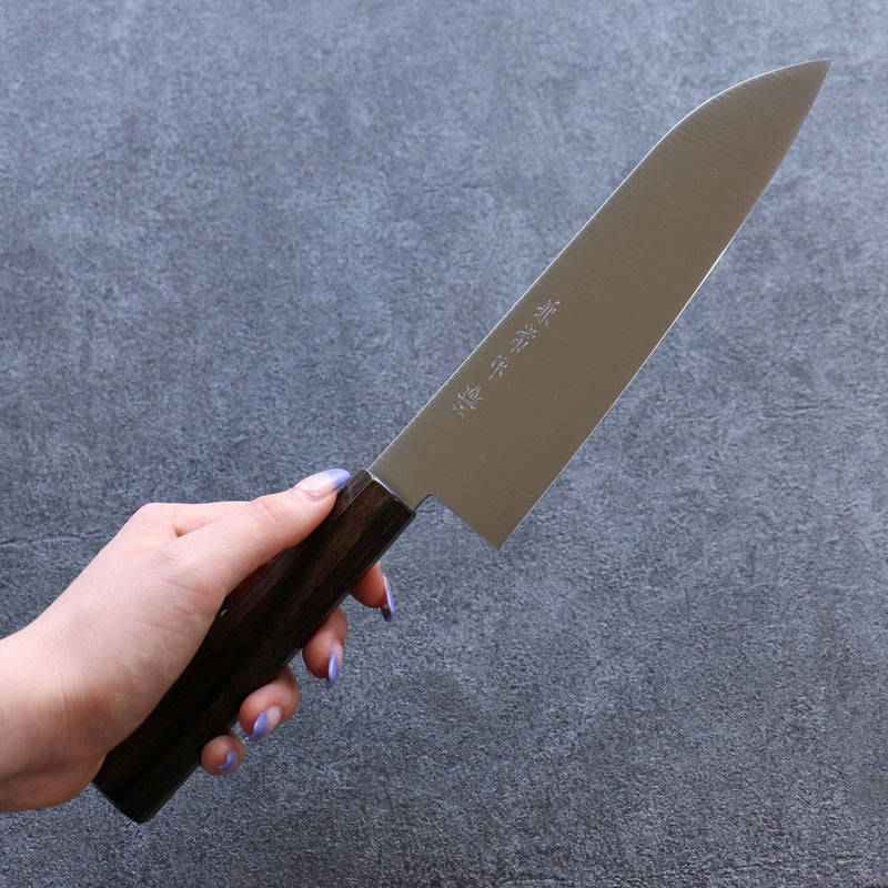 Kanetsune Ichizu VG10 Santoku  180mm Mango de Madera de Pakka Cafe - Japanny-SP