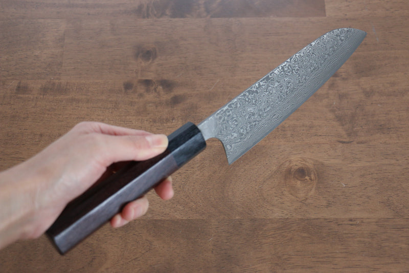 Masakage Kumo VG10 Damasco Santoku  165mm Mango de Shitan - Japanny-SP