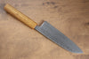 Seisuke Tsukikage AUS10 Terminado Migaki Damasco Martilleado Santoku  170mm Mango de Roble - Japanny-SP