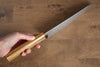 Seisuke Tsukikage AUS10 Terminado Migaki Damasco Martilleado Gyuto  210mm Mango de Roble - Japanny-SP