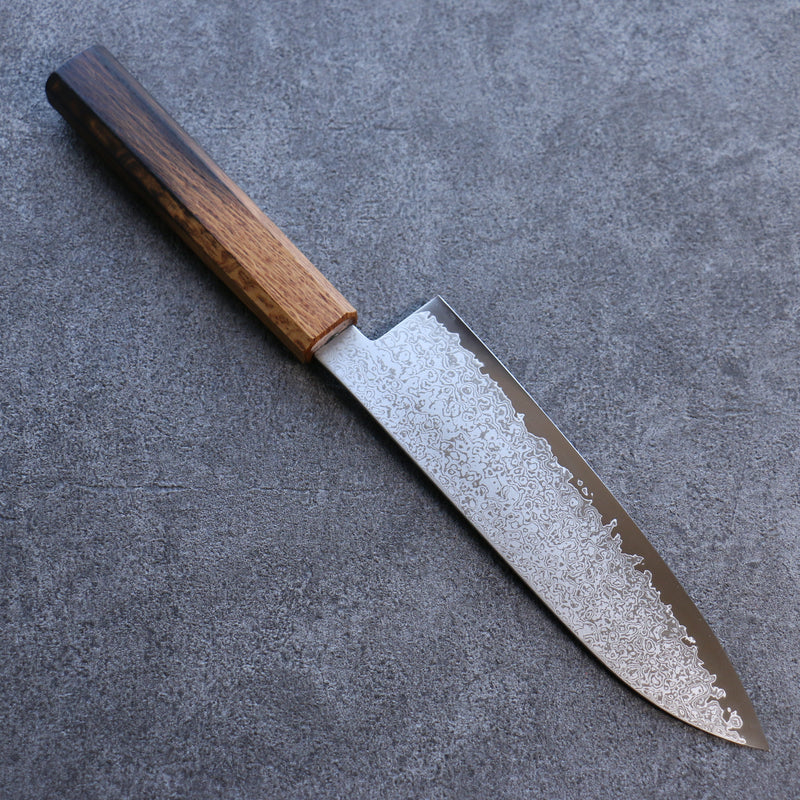 Seisuke VG10 Damasco Santoku  180mm Mango de Arce quemado - Japanny-SP