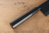 Jikko Ginza Acero Blanco Teñido negro Kiritsuke Deba 180mm Mango de Madera de ebano - Japanny-SP