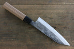 Shigeki Tanaka TEKKA Acero Azul No.2 Kurouchi Santoku  165mm Mango de Nogal - Japanny-SP