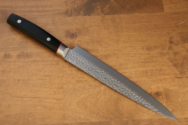 Seisuke PRO-J VG10 Martillado Rebanador  210mm Mango de Micarta Negra - Japanny-SP