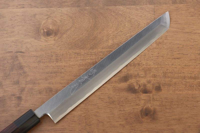 Jikko Acero Blanco No.2 Sakimaru Yanagiba 240mm Mango de Shitan - Japanny-SP