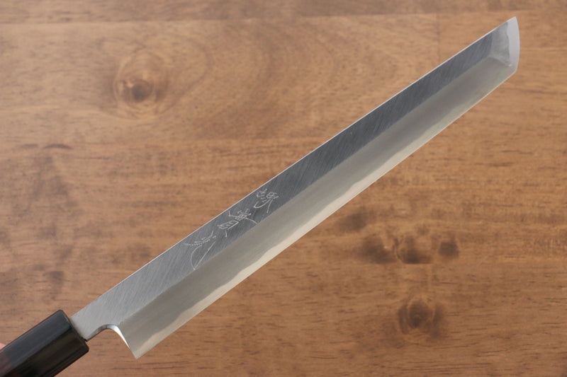 Jikko Acero Blanco No.2 Sakimaru Yanagiba 240mm Mango de Shitan - Japanny-SP