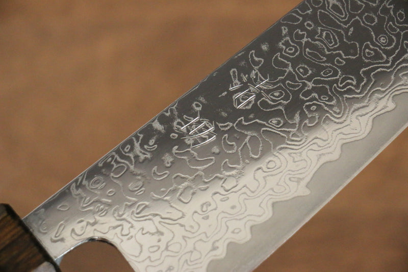 Seisuke VG10 Damasco con Terminado de Espejo Gyuto  210mm Mango de Roble - Japanny-SP