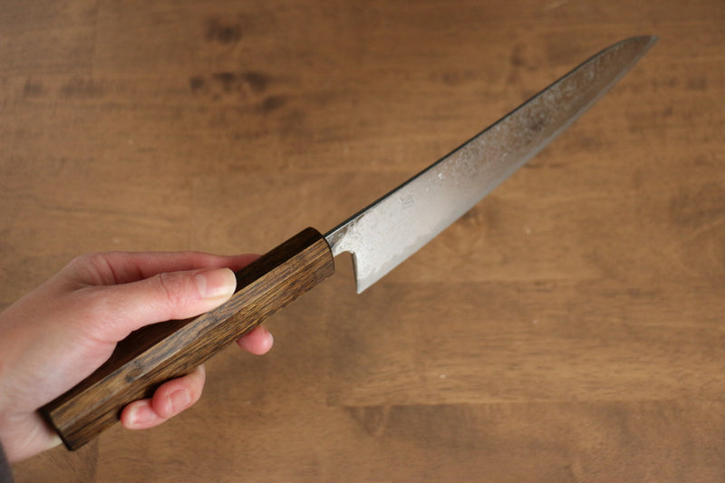 Seisuke VG10 Damasco con Terminado de Espejo Gyuto  210mm Mango de Roble - Japanny-SP