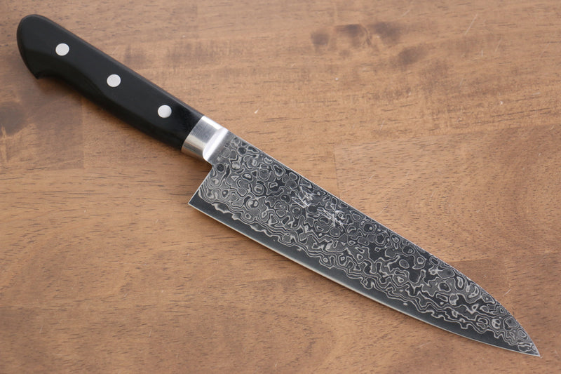 Seisuke AUS10 45 Capas Damasco con Terminado de Espejo Gyuto  180mm Mango de Madera de Pakka Negra - Japanny-SP