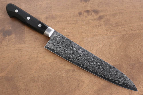 Seisuke AUS10 45 Capas Damasco con Terminado de Espejo Gyuto  210mm Mango de Madera de Pakka Negra - Japanny-SP