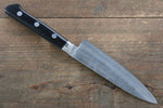 Fujiwara Teruyasu Maboroshi Acero Blanco No.1 Nashiji Martillado Petty-Utilitario  130mm Mango de Madera de Pakka Negra - Japanny-SP