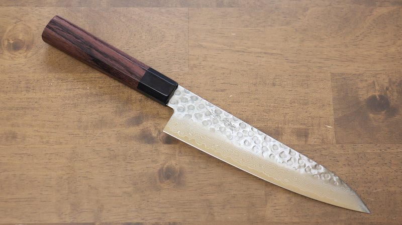 Seisuke AUS10 Damasco de 45 Capas Gyuto  180mm Mango de Shitan - Japanny-SP