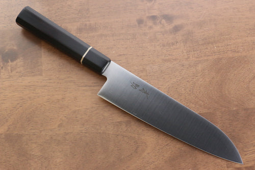 Seisuke Molibdeno Santoku  180mm Mango de Madera de Pakka Negra - Japanny-SP