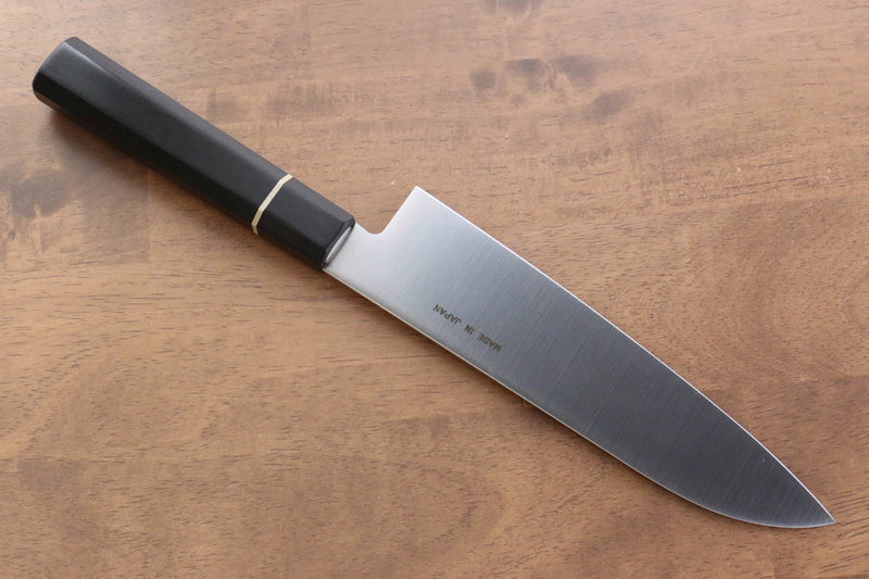 Seisuke Molibdeno Santoku  180mm Mango de Madera de Pakka Negra - Japanny-SP