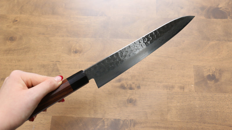 Seisuke AUS10 Damasco de 45 Capas Gyuto  210mm Mango de Shitan - Japanny-SP