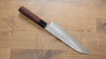 Seisuke AUS10 Damasco de 45 Capas Santoku  180mm Mango de Shitan - Japanny-SP