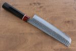 Seisuke VG10 Damasco Nakiri  180mm Mango de Madera de Pakka Negra - Japanny-SP